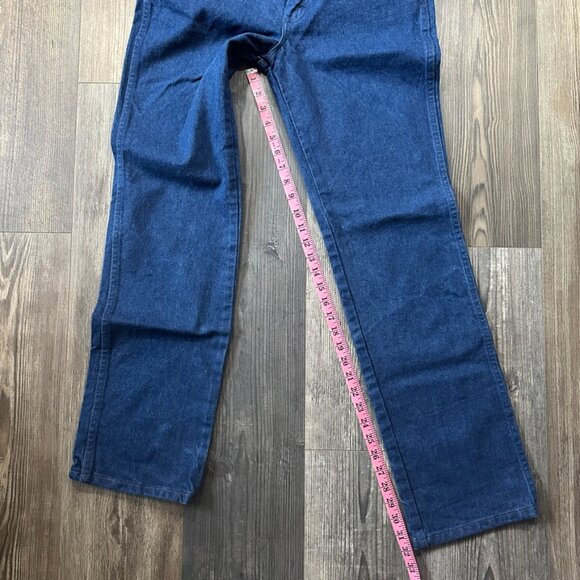 Wrangler Mens Cowboy Cut Slim Fit 32x32 Jeans Denim Indigo Western Modern Work - Picture 5 of 9